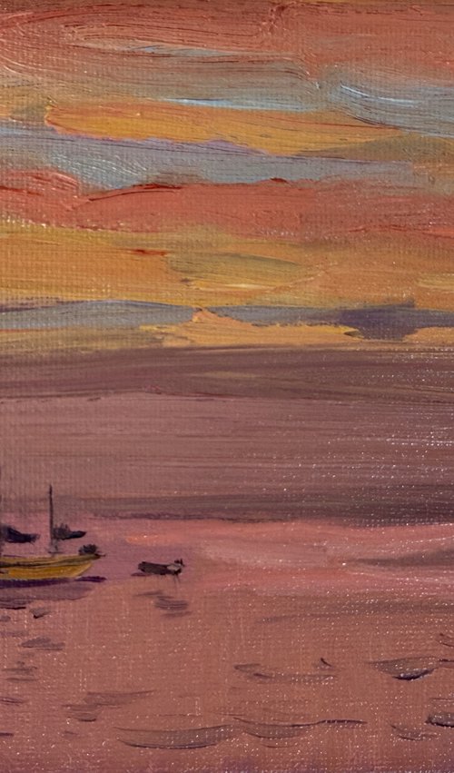 Pink Sunset in Santa Cruz by Kate Sosonna