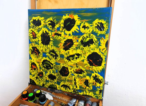 Blooming sunflowers 5