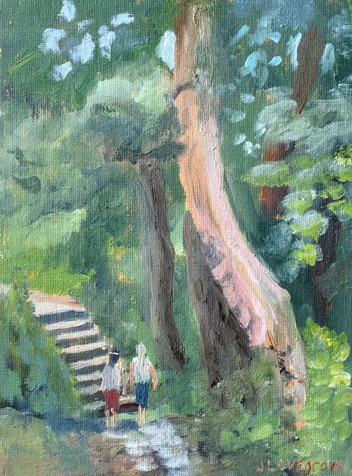 Children in the Park An original oil painting! by Julian Lovegrove Art