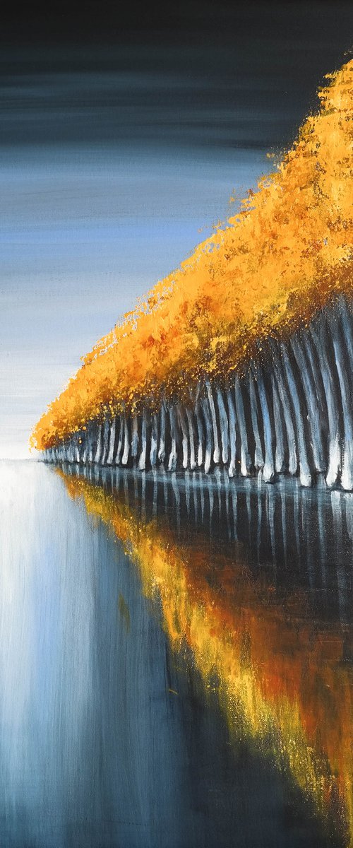 Autumn's Mirror III - Water and  Trees Series by Danijela Dan