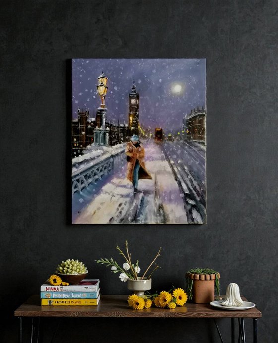 Snowing again in London