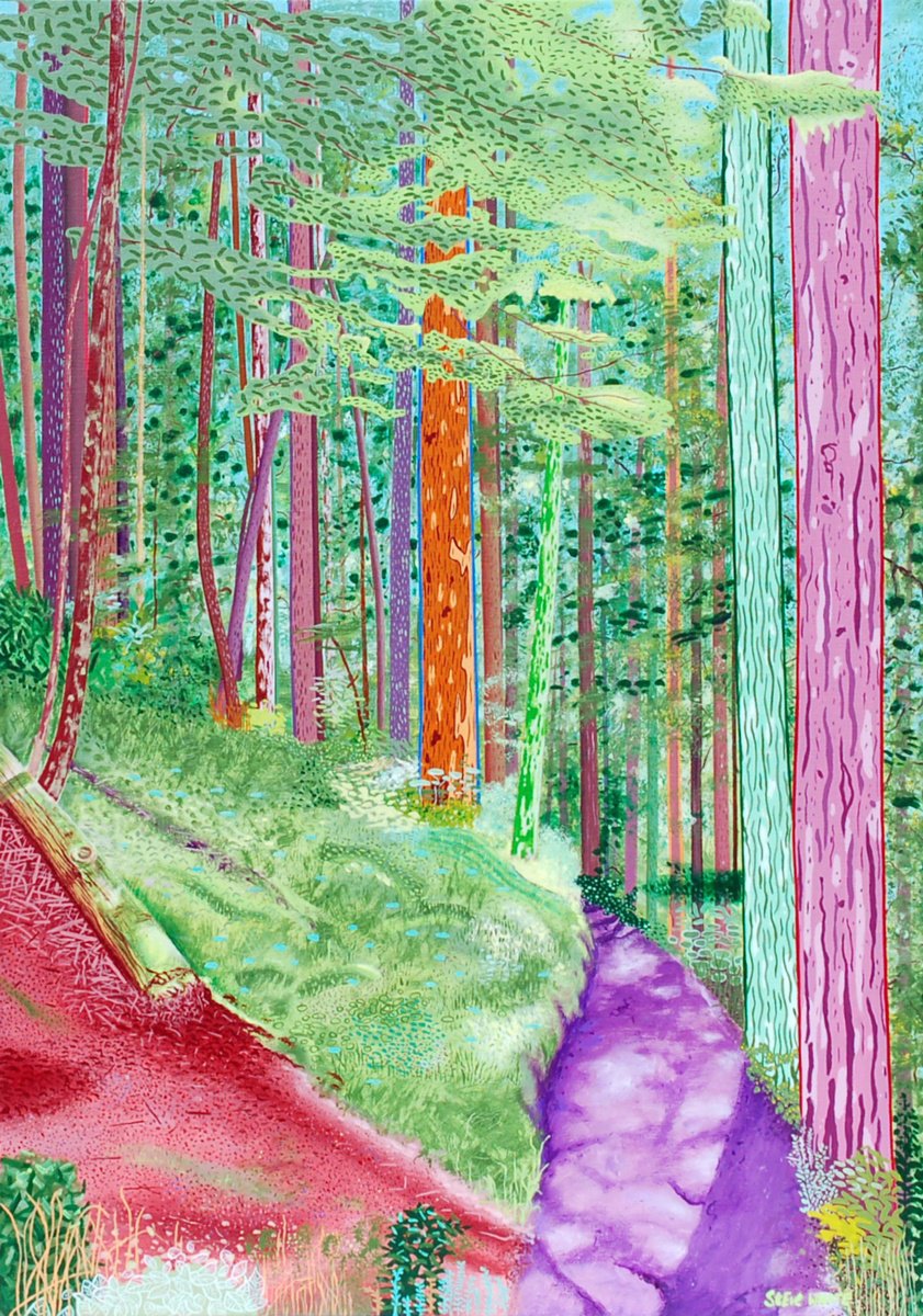 Impressionistic Landscape Acrylic Painting By Steve White, 28 X 39", Olympic National Park, Wa, Usa, Original Artwork