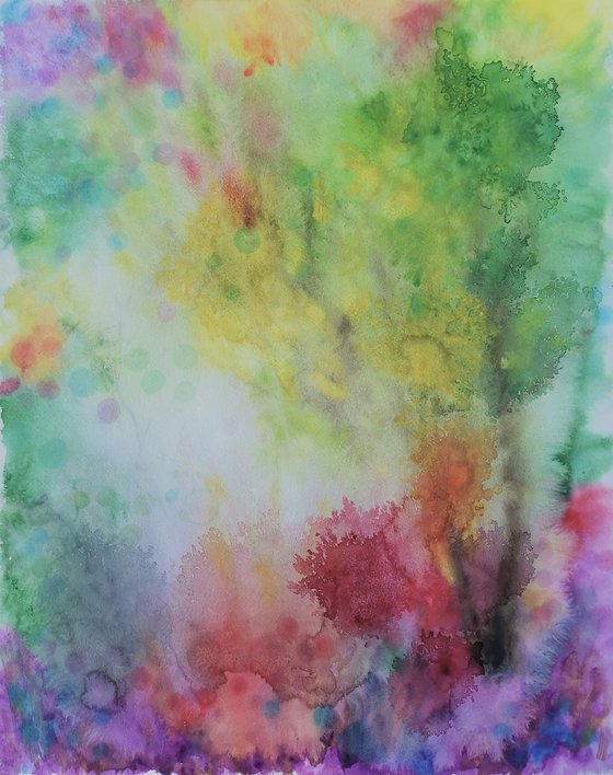 Magic in the air, watercolour painting