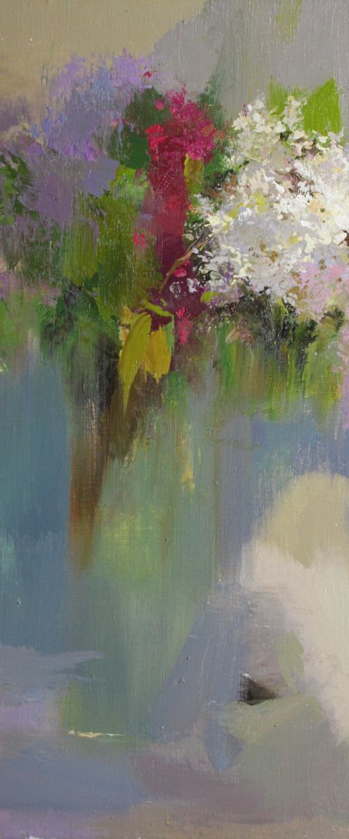 Abstract painting of flowers "Symphony of Love" by Yuri Pysar