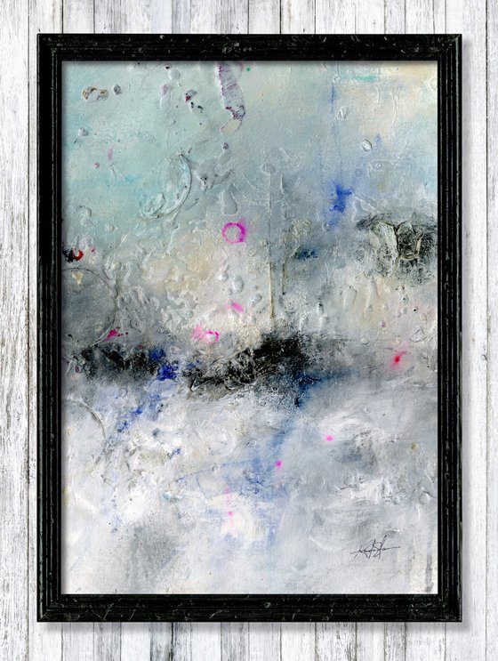 New World Symphony - Framed Textural Abstract Painting by Kathy Morton Stanion