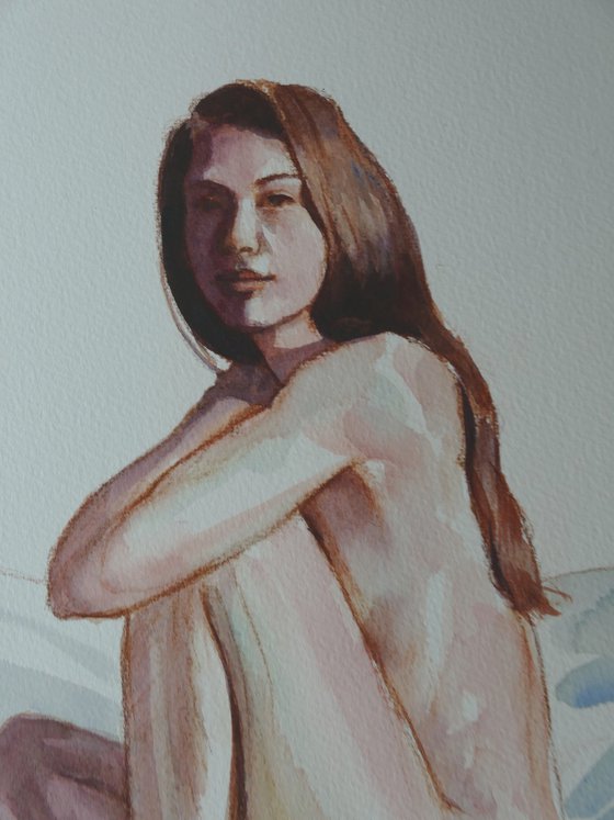 Seated female nude