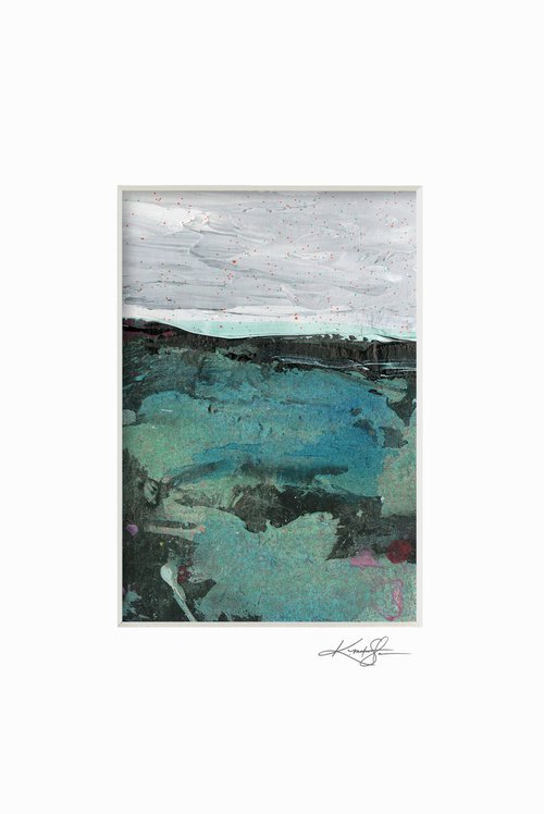 Mystical Land 453 - Small Textural Landscape painting by Kathy Morton Stanion by Kathy Morton Stanion