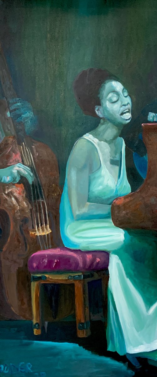 Nina Simone Singing The Blues by Ryan  Louder