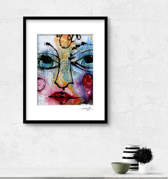 Funky Face Whimsy 17 - Painting by Kathy Morton Stanion