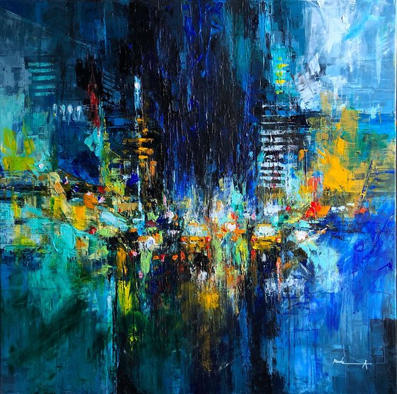 Lights of Freedom - Cityscape Painting