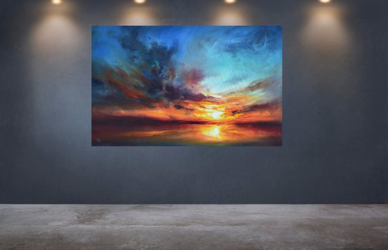 " Echo of the evening Aura " (W 140 x H 90 cm) SPECIAL PRICE!!!