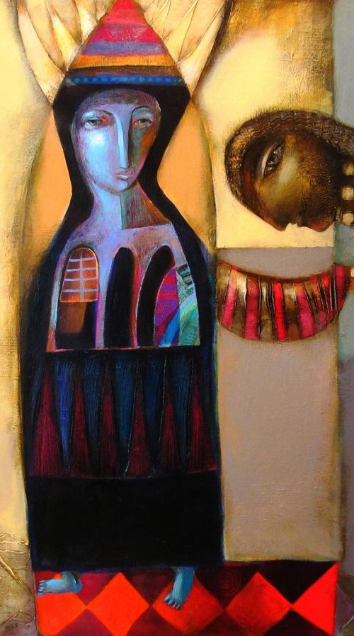 Walking the angel by Victor Tkachenko