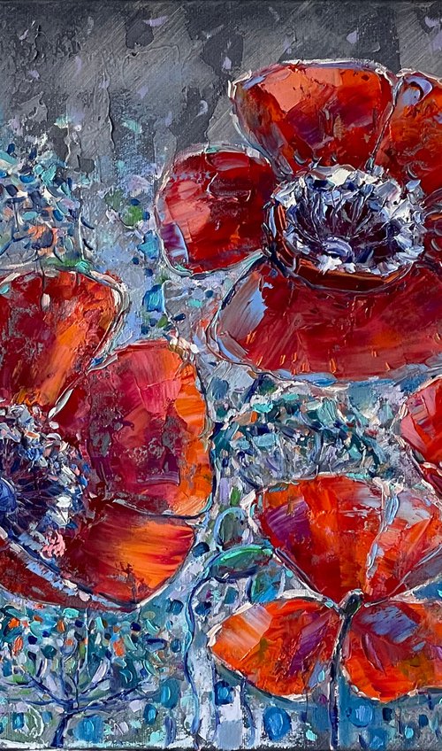 Beauty of poppies by Mary Voloshyna