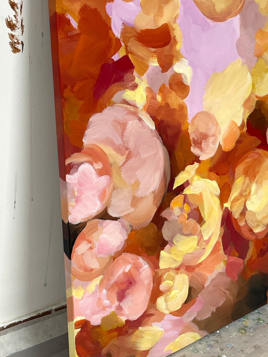 Expressive Landscape Acrylic Painting By Ines Khadraoui, 28 X 39, Symphony, Original Artwork