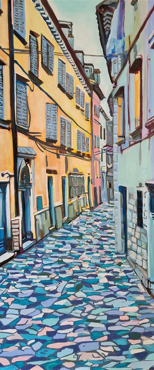 Mediterranean Street  / 100 x 70 cm by Alexandra Djokic