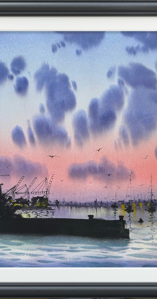 Evening Silence Seascapes by Yuliia Sharapova