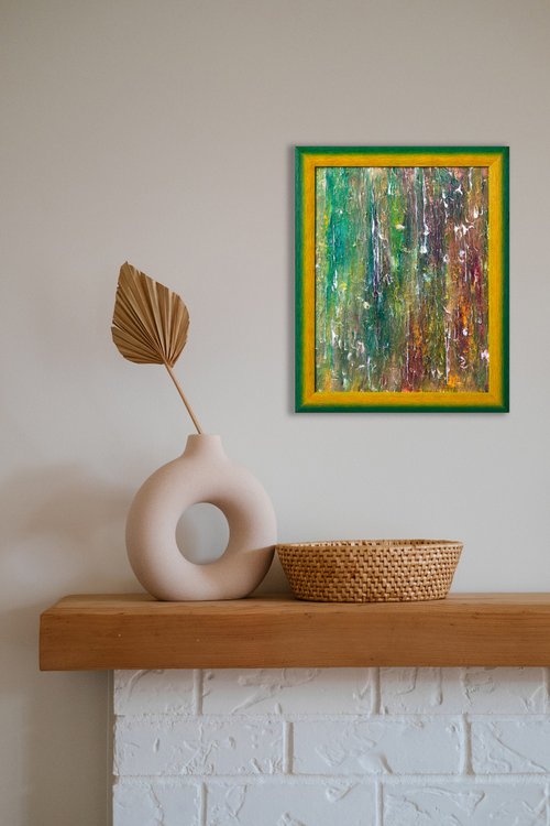 Abstract painting Green park by Mila Moroko