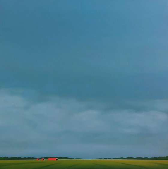 Red roofs, green fields