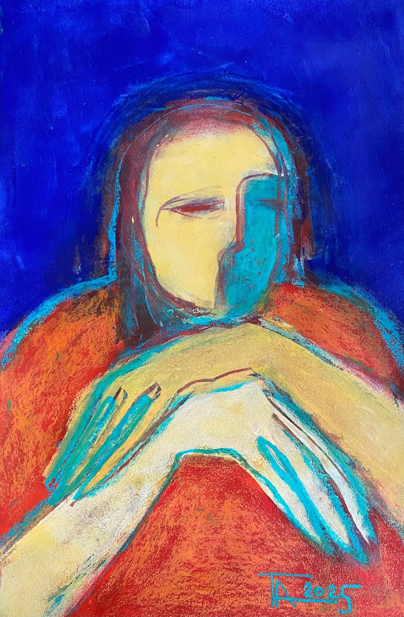 Expressive Pastel Drawing , Evening. By Tatjana Auschew, 13 X 20, Artwork For Sale On Artfinder