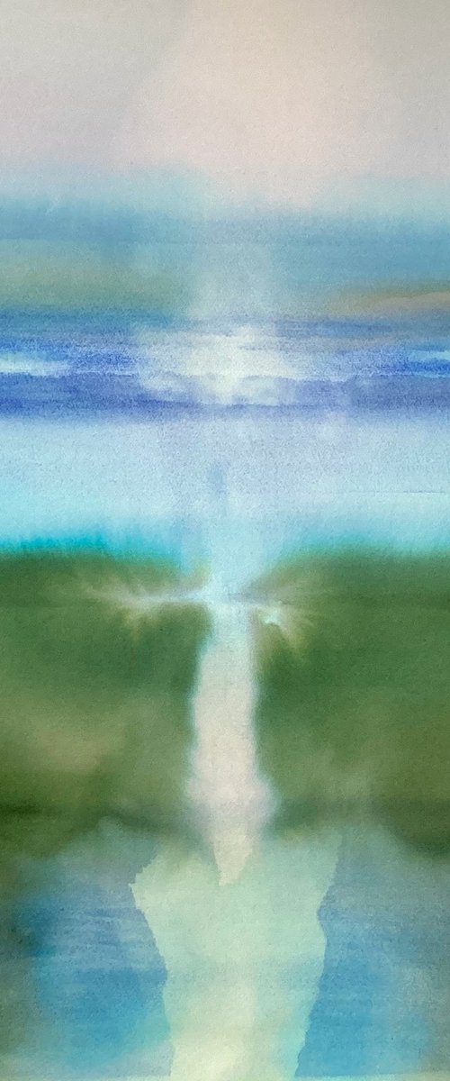 Scissione - Abstract landscape watercolor by Isabella Nazzarri