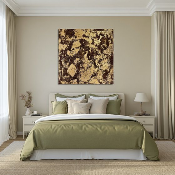 Hand-painted Yellow Star 80x80x4 cm