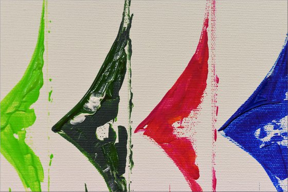 Race  - Abstract- Sailboat Painting- Acrylic Canvas Wall Art