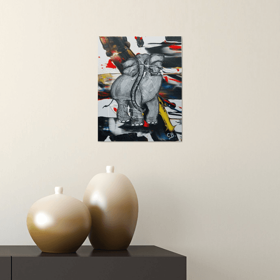 Abstract Elephant in motion 3