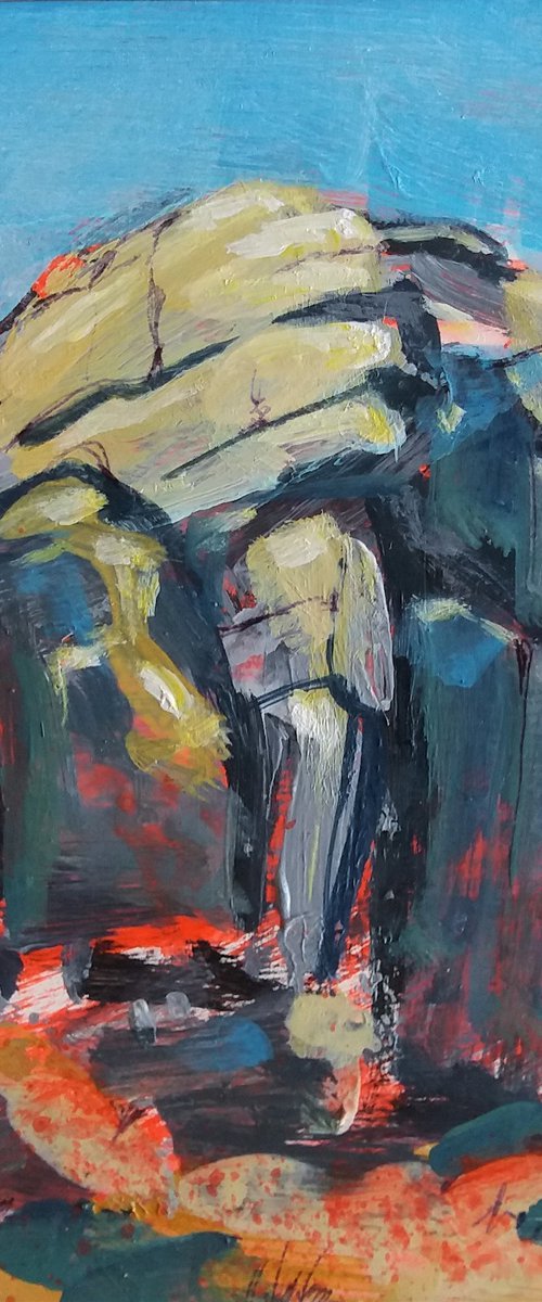 Cow and Calf rocks 2 , Ilkley Moor by Jean  Luce
