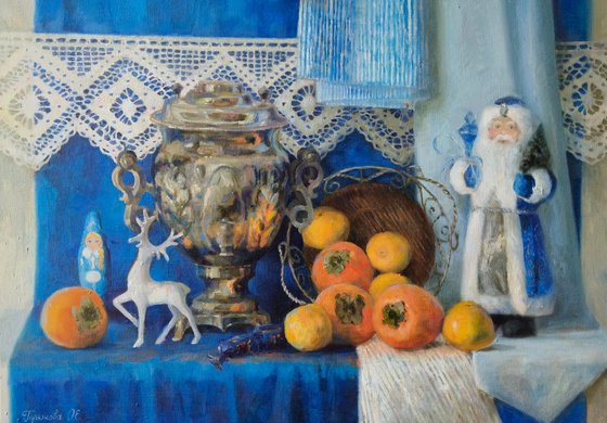 Still life with persimmon