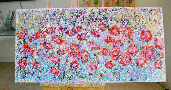 Cherry Red Poppy Meadow