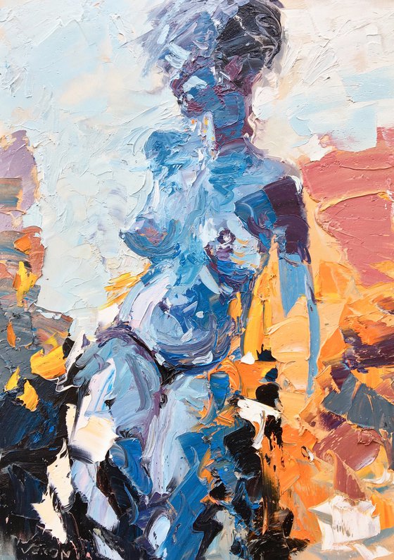 Female Nude Oil Painting on Canvas