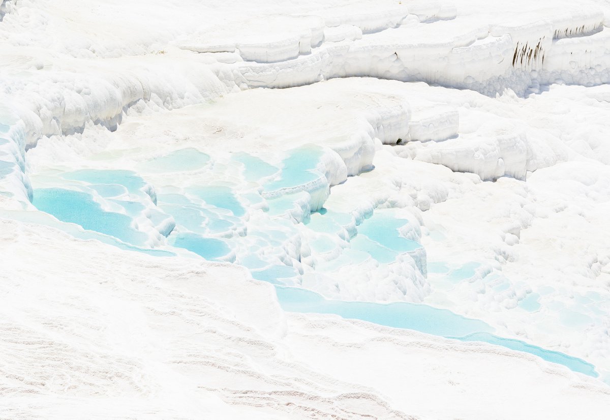 Organic Landscape Photograph By Tom Hanslien, 47 X 33", Pamukkale - Cotton Castle I, Original Artwork