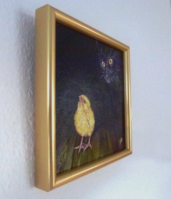 Chick and cat #2