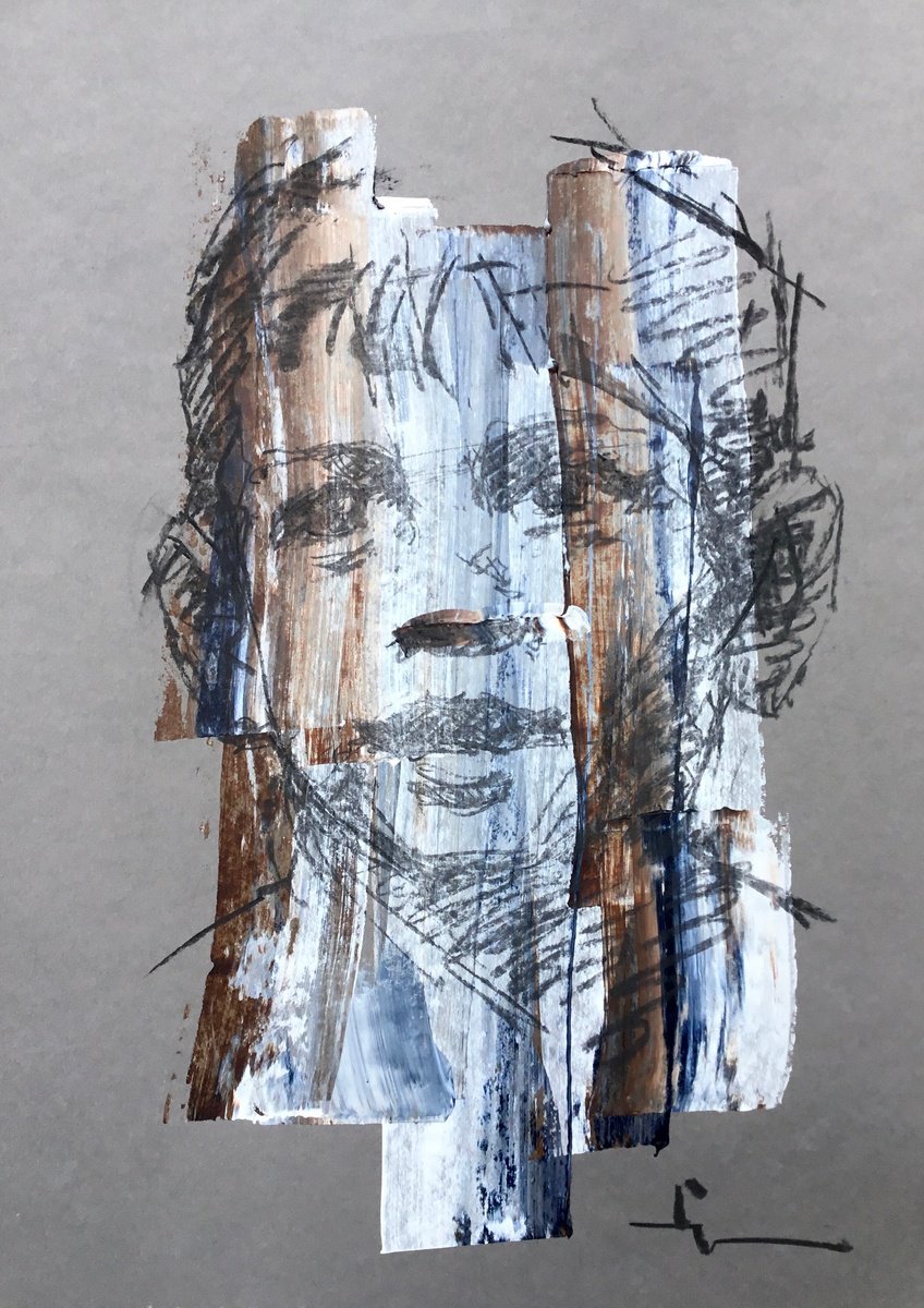 Expressive Charcoal Drawing , The Lost Child By Dominique Deve, 11 X 17, Artwork For Sale On Artfinder