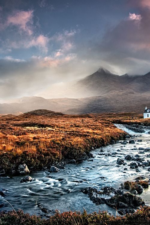 Sunset over Sligachen by DAVID SLADE