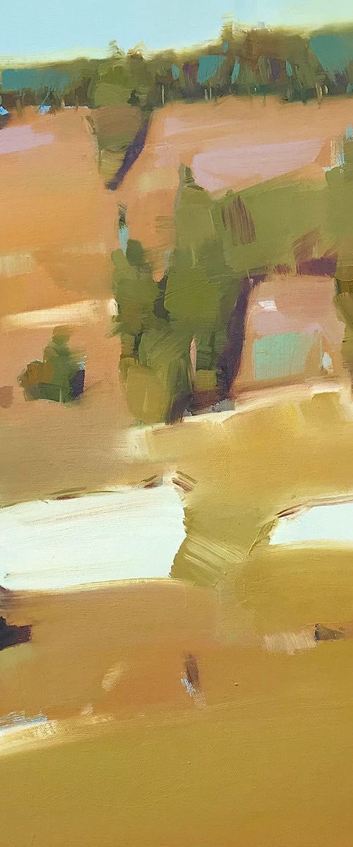 Autumn Forest, Original oil painting, Handmade artwork, One of a kind by Vahe Yeremyan