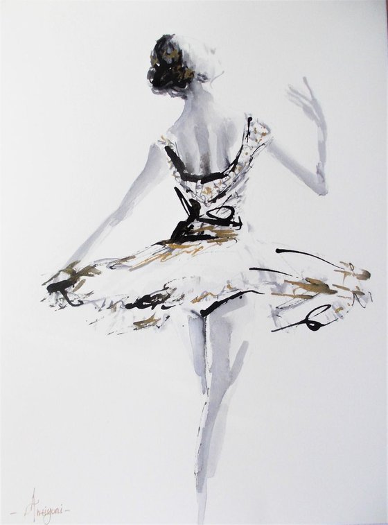 Ballerina Series- Original ballet watercolor painting