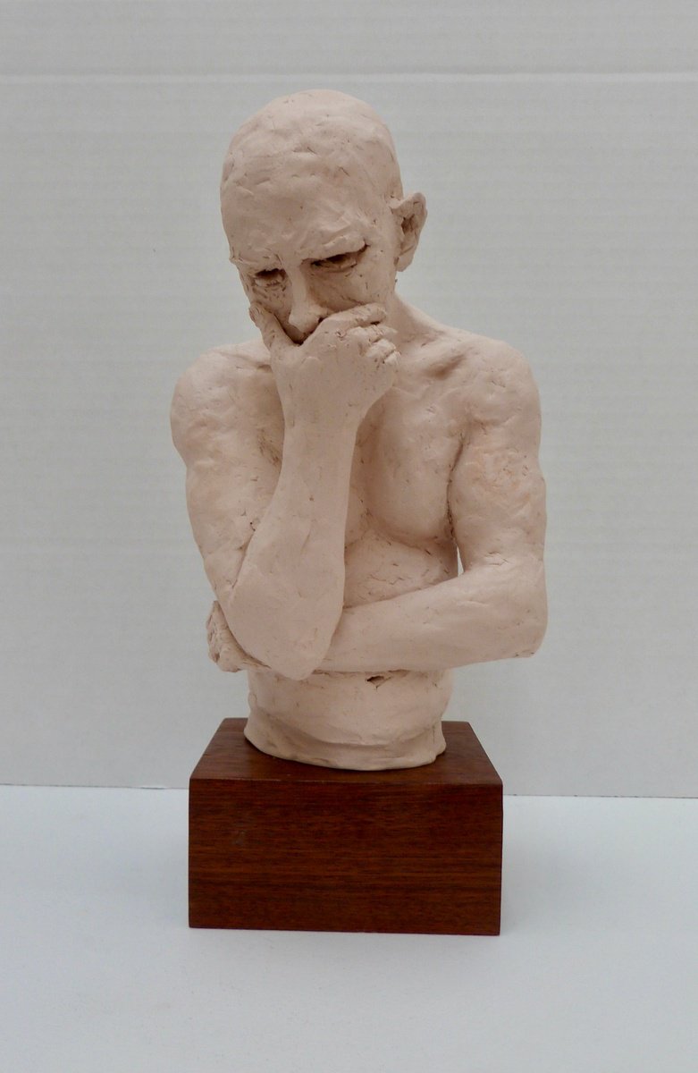 Expressive Clay Sculpture , The Decision By Kate Willows, 5 X 11, Artwork For Sale On Artfinder