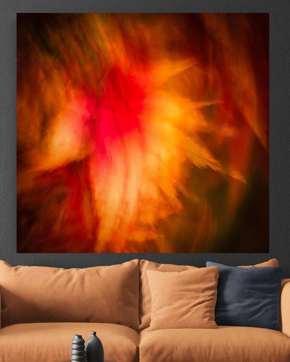 Expressive Botanical Photograph By Lynne Douglas, 44 X 44", Wings Of A Feather, Original Artwork