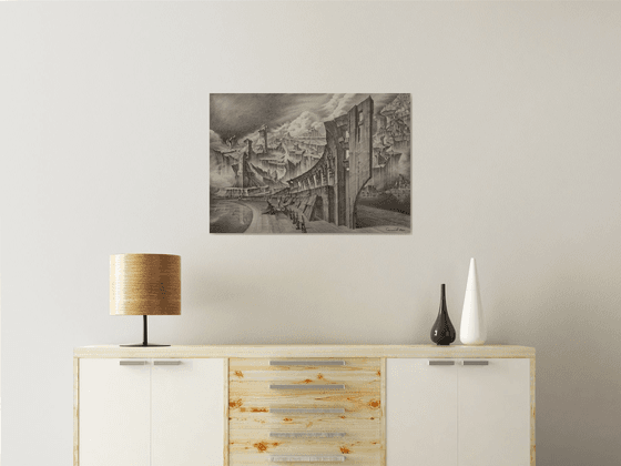Mistycal Landscape. Architectural Fantasy.