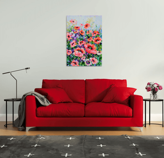 Oriental Poppies - Concert in Pink and Orange