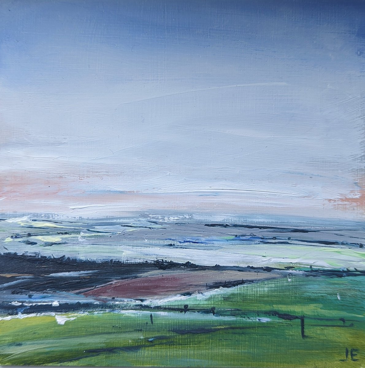Miniature Abstract Chilterns Landscape #8 by Jo Earl