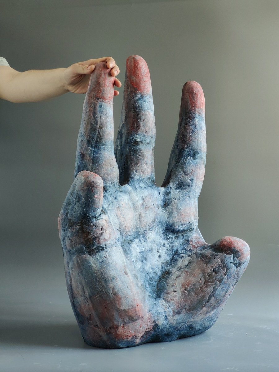 Expressive Portrait Clay Sculpture By Nadiia Otriazha Fedir Bushmanov, 17 X 24", Standpoint, Original Artwork