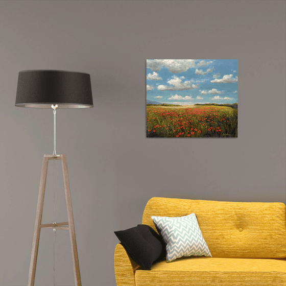 Poppies near the sea