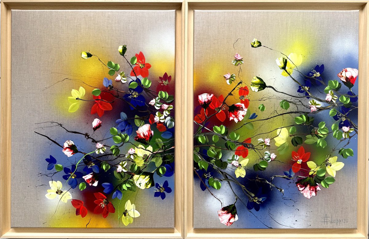 Light Field - Diptych By Anastassia Skopp, 50 X 34, Artwork For Sale On Artfinder
