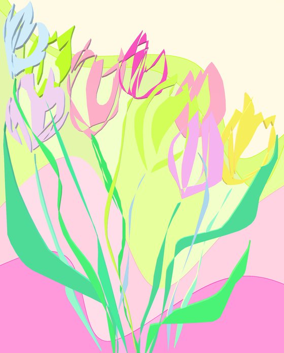 *Bright Tulips*