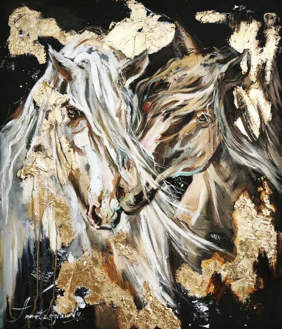 Oil horses painting