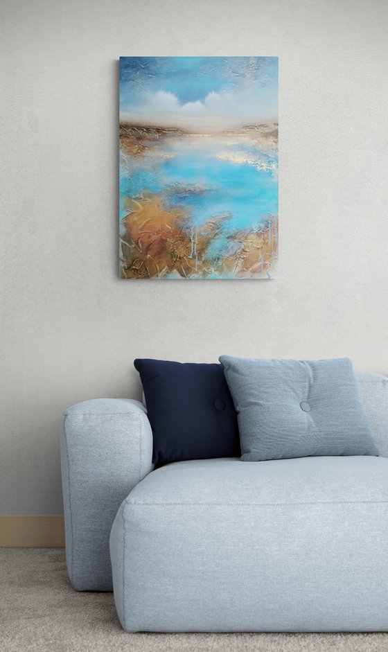 A beautiful modern semi-abstract painting "Simply Beautiful"