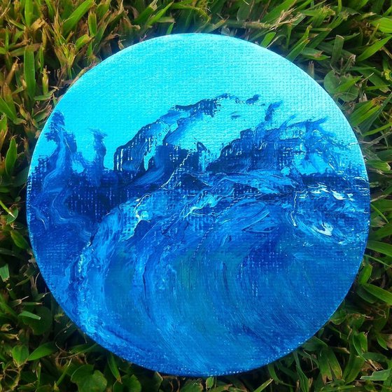 Miniature wave seascape #12 - round