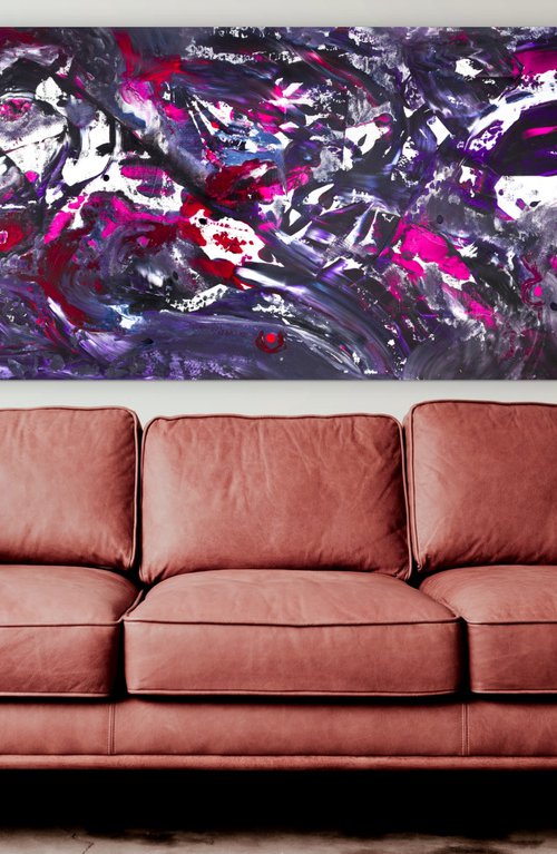 Deep purple, 200x90 cm by Davide De Palma